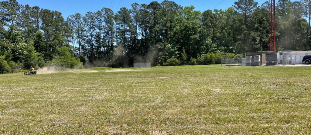 Professional brush clearing and land management on a large property in Charleston, SC