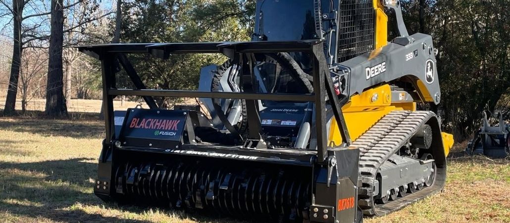 Professional forestry mulching equipment for land preparation before landscaping in Charleston, SC